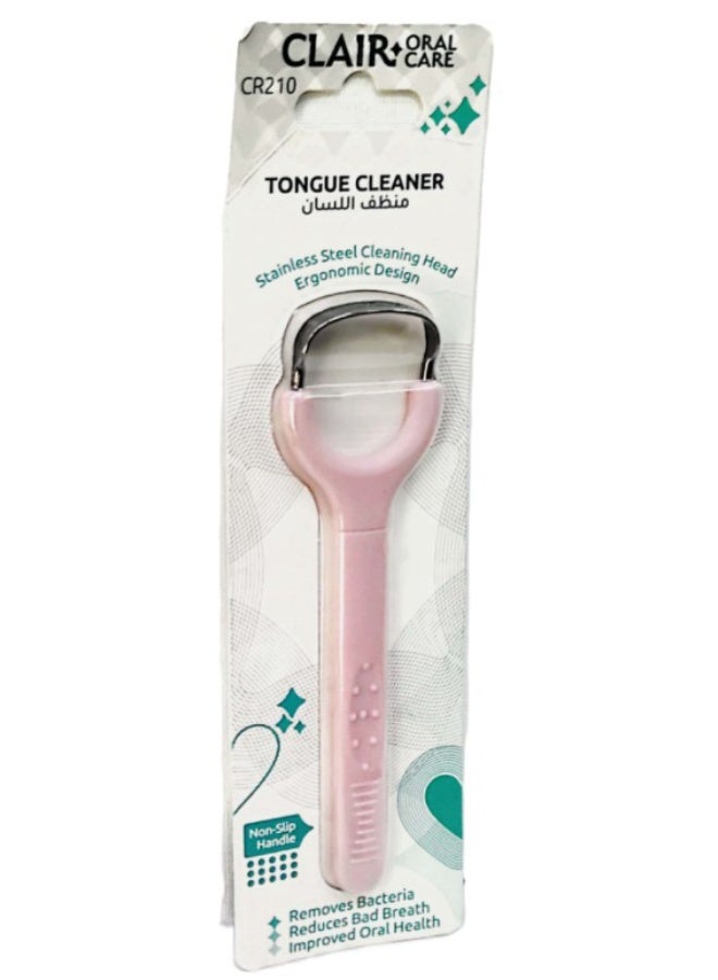 Clair Stainless Steel Tongue Cleaner with Non-Slip Handle – Ergonomic Design - Image 3